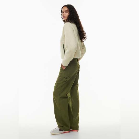 TNA Pants - TNA Wide Leg Cargo Pants in Olive Green